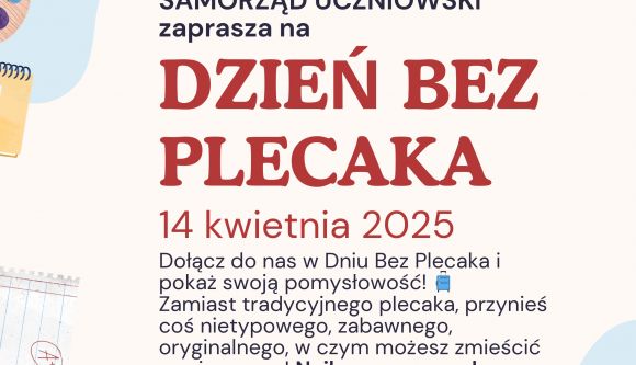 DZIEŃ BEZ PLECAKA